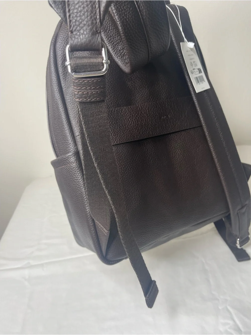 VINCE DARK Chocolate Leather BACKPACK Large Rare! NWT $ 398